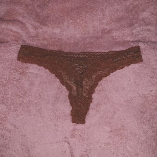 Sexy Brown Lace Thong