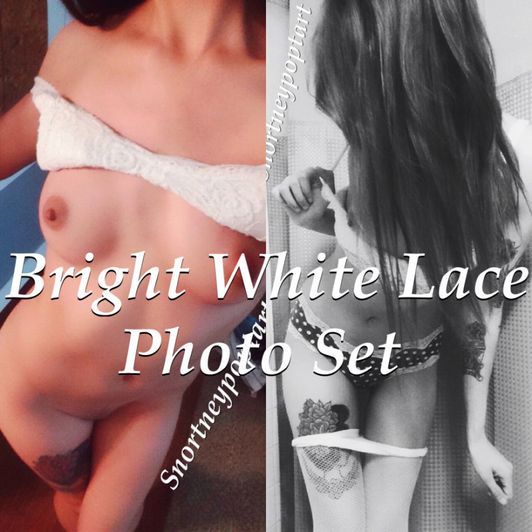 Bright White Lace Photo Set