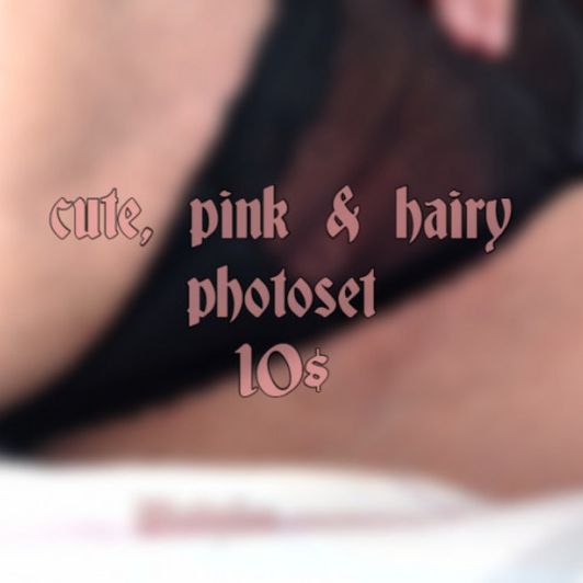 cute pink and hairy photo set