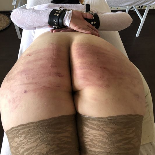 Beautiful ass after hard spanking
