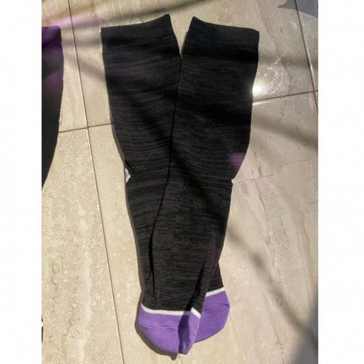 Purple and Black Halloween Socks