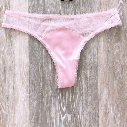 24hr wear pink VS thong with 5 pics