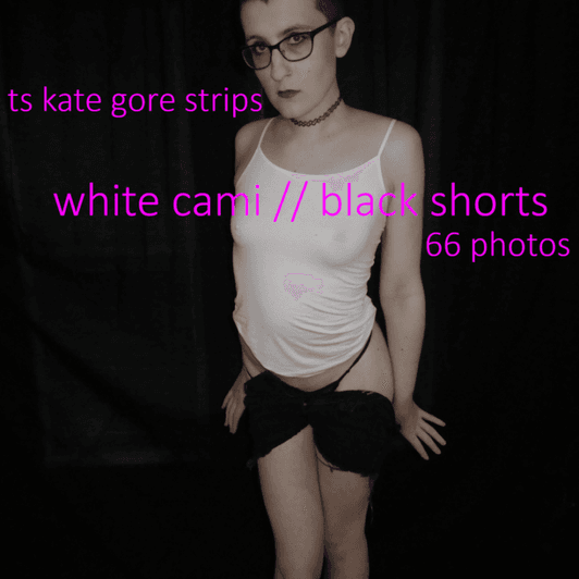 white cami and black shorts: 66 photos
