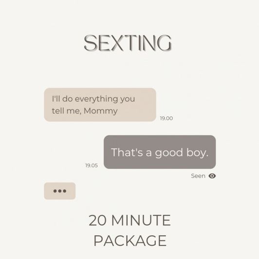 20 Minute Sexting Package