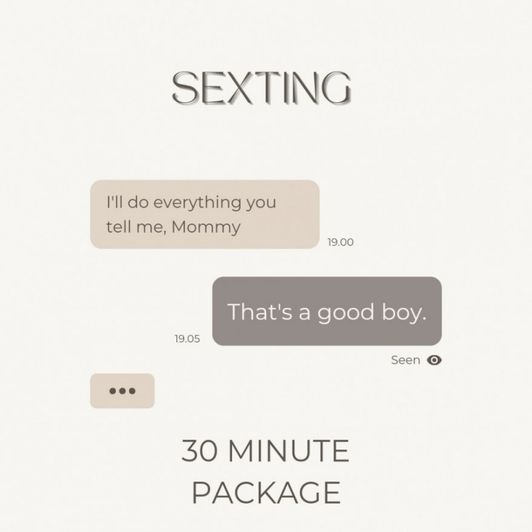 30 Minute Sexting Package