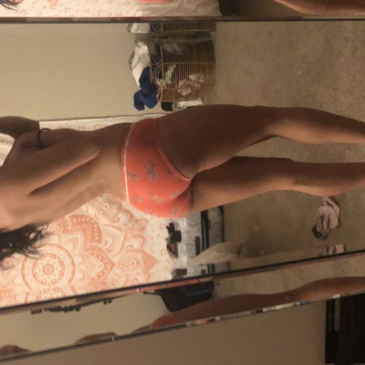 Orange bikini used panties