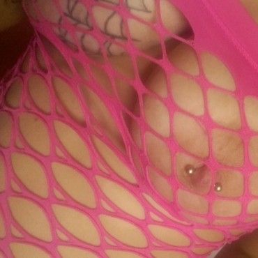 Pink Fishnet String Dress