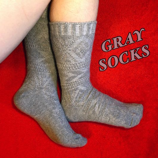 Gray Knit Socks