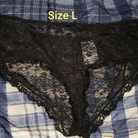 Black Lace panties Size L