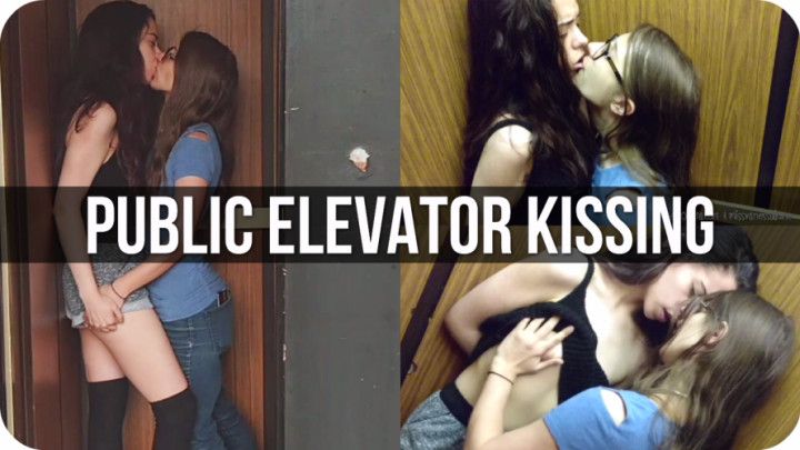 Public Elevator Cute Girl Fingers Girl