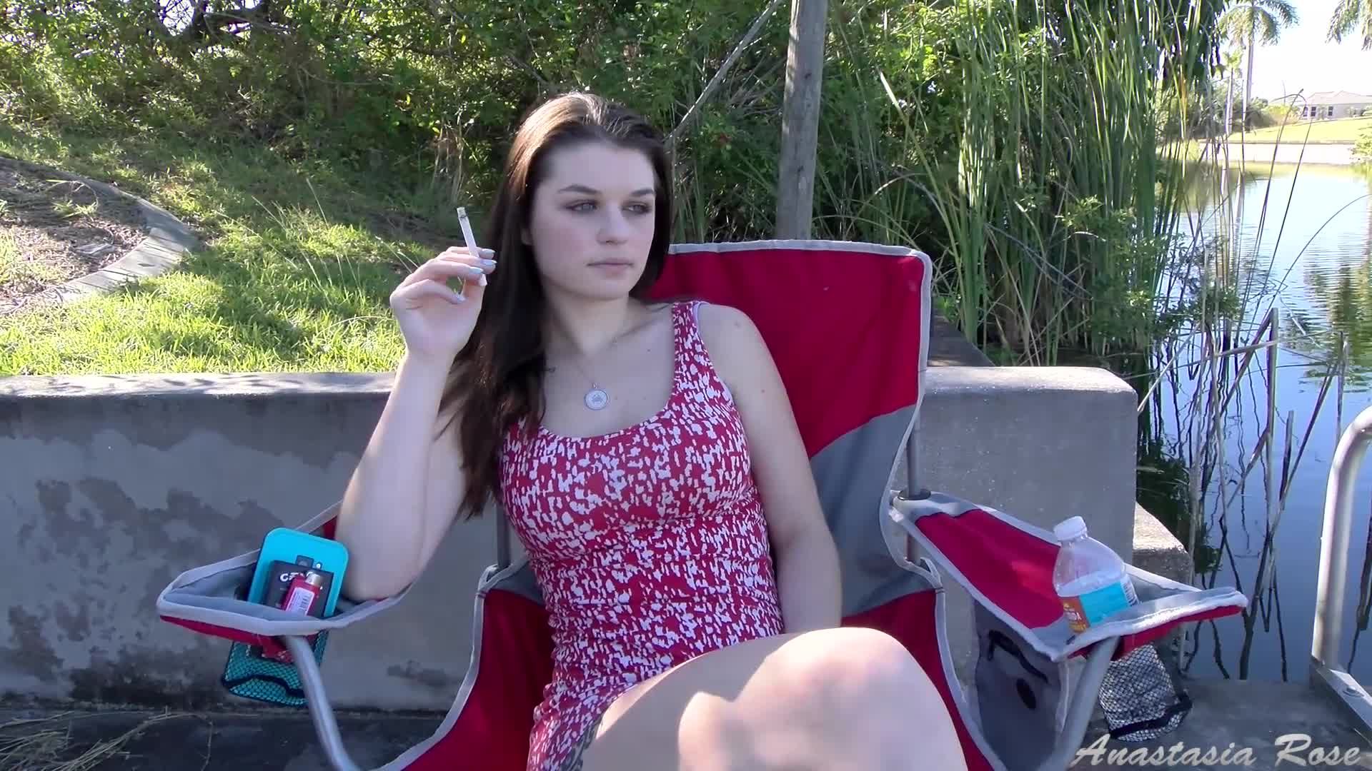 Sexy Lady Smoking