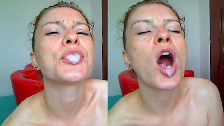 All sperm in her mouth. Great Fucking