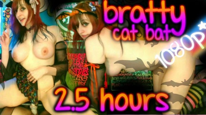 2.5 Hrs Bratty Tsundere Cat Bat Girl Cum