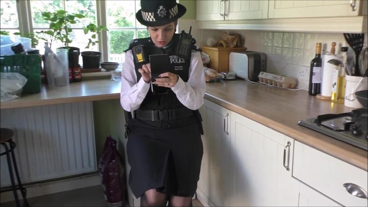 WPC Police Woman Bondage Speedcuff Gag