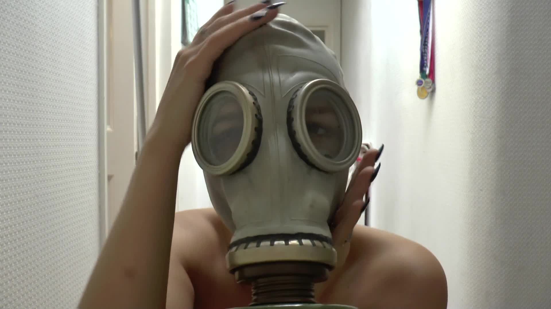 Gas Mask Stripping Fun