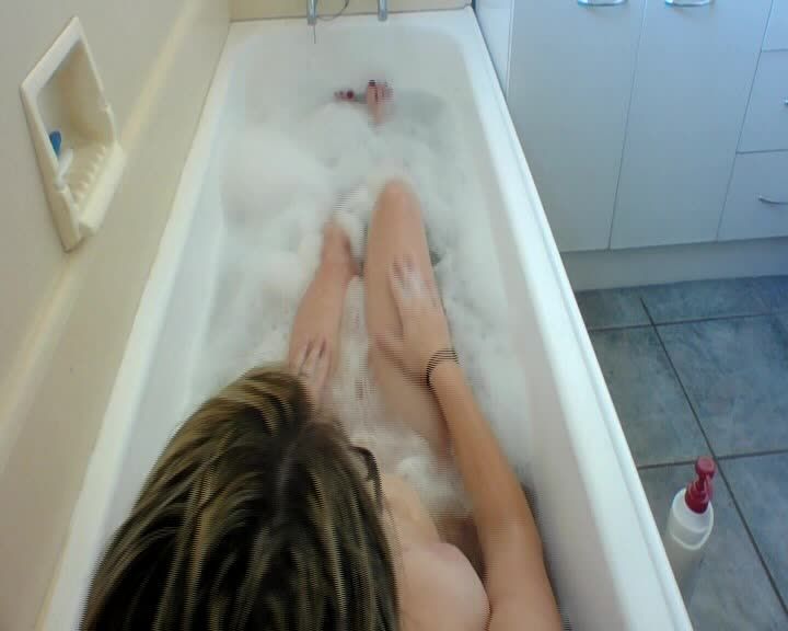 Shaving in the Bubble Bath