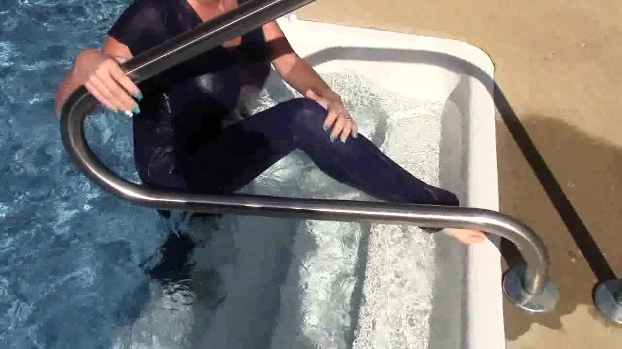 Wet T Shirt and Jeans in Pool