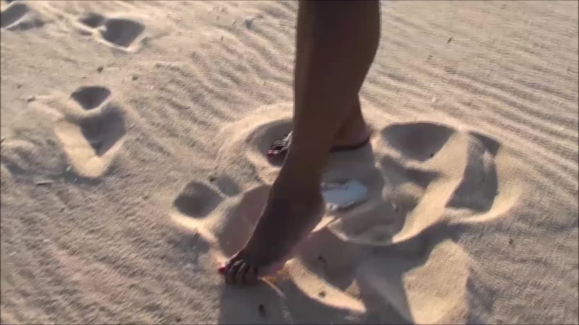 BBW Beach Feet part 1 Dry Sand