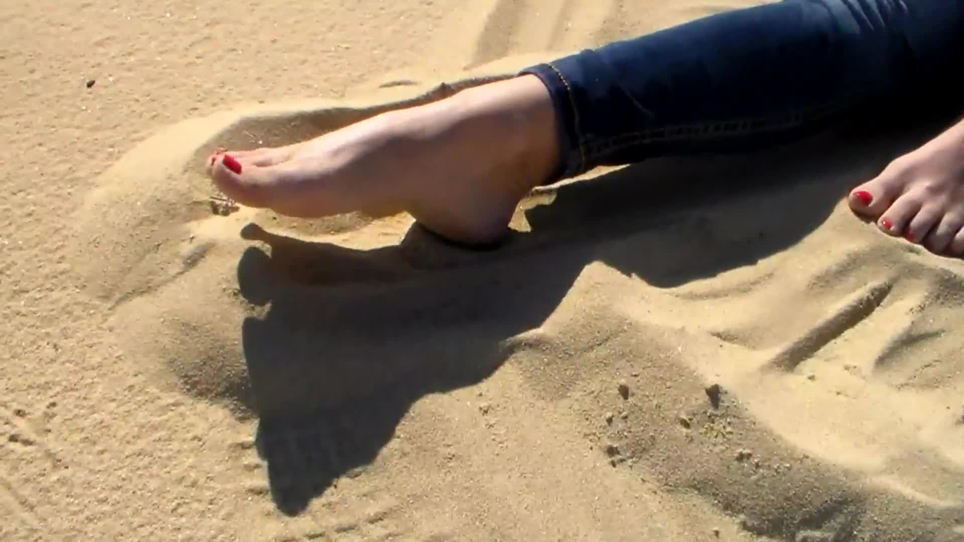 FOOT PLAY  in the SAND