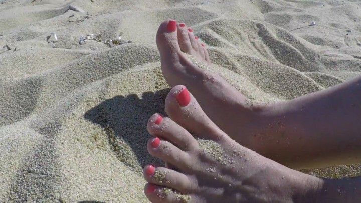 Feet and Nipples on the Beach