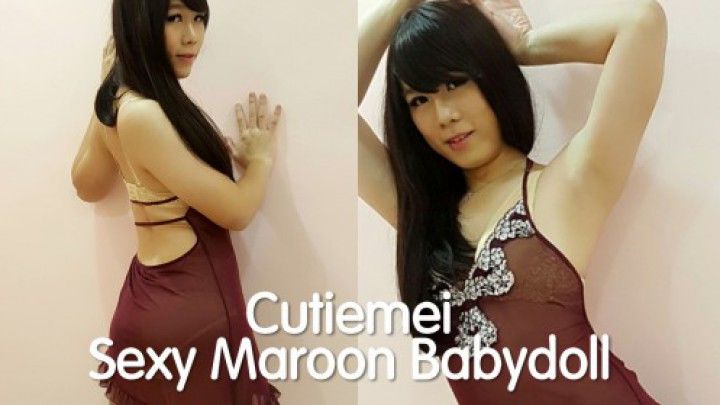 CutieMei Sexy Maroon Babydoll
