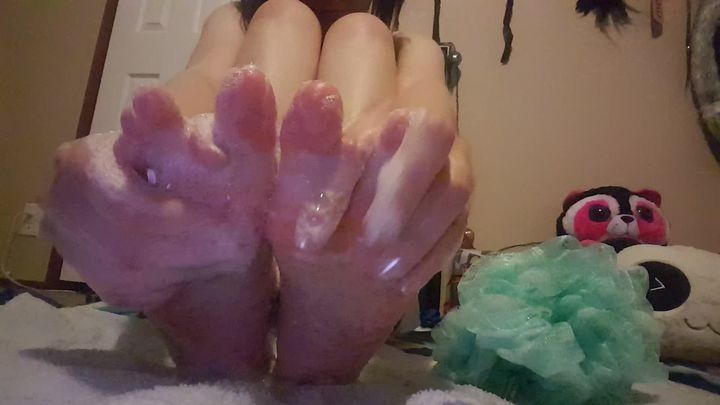 soapy feet