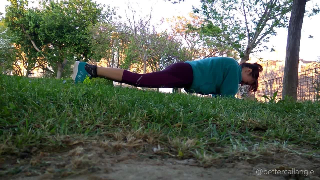 My plank exercise challenge in the park