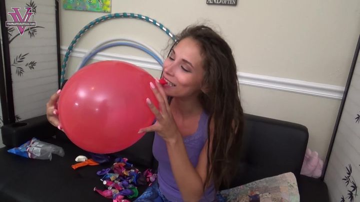Sophi's first balloon blowing clip
