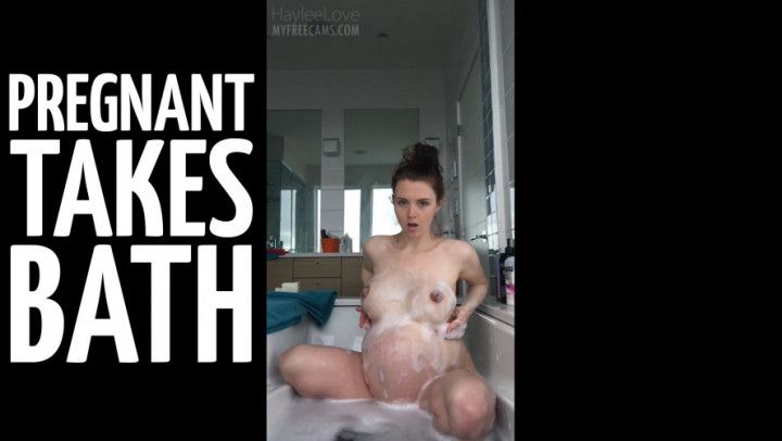 Pregnant Takes a Bath
