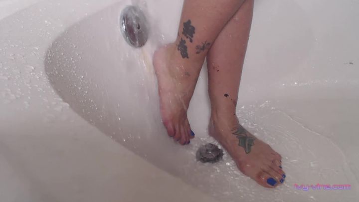 Washing My Blueberry Feet