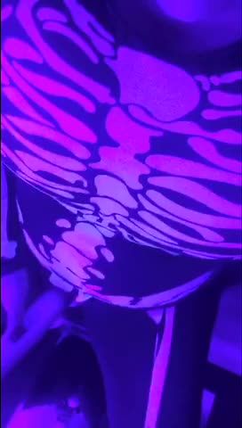 Blacklight cumming and squirting
