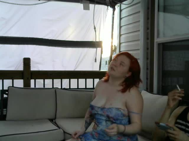 Smoking and being naughty on my porch