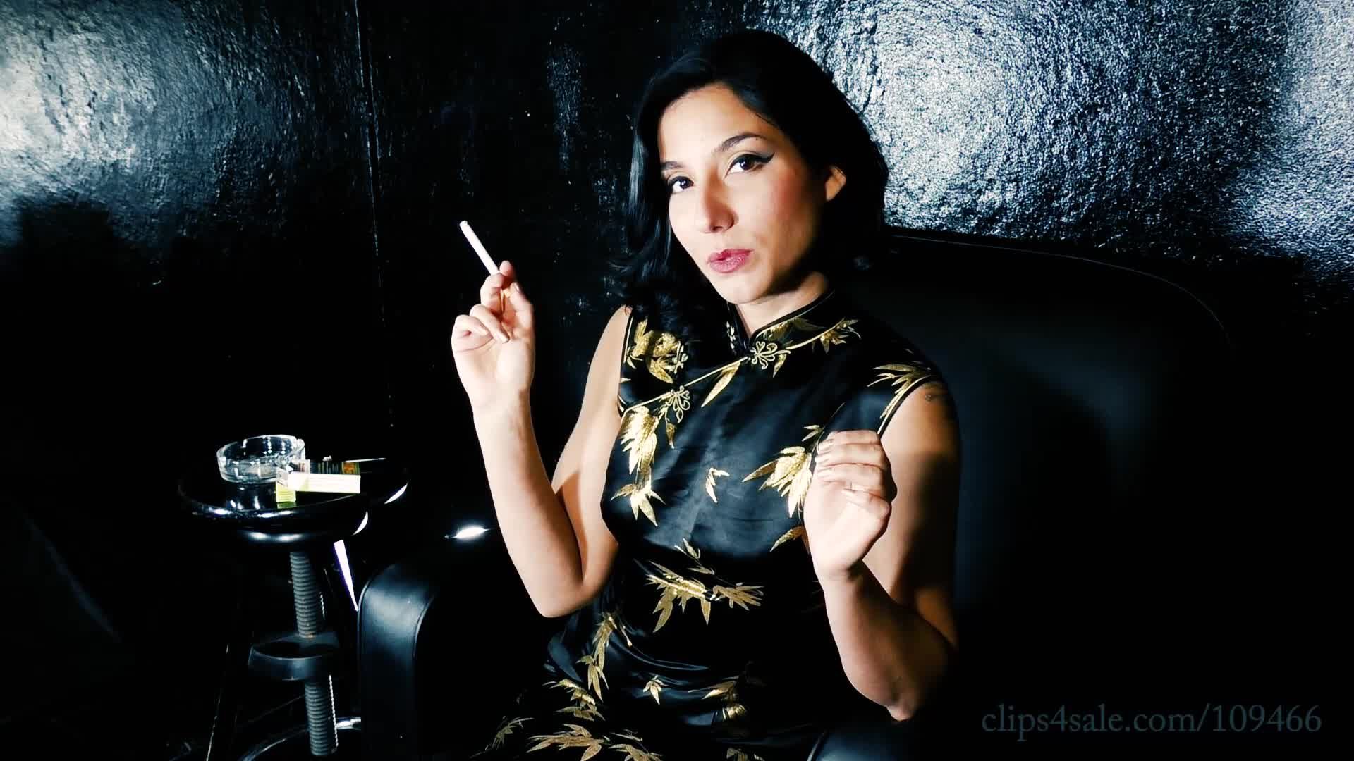 Elegant Dress and Cigarette
