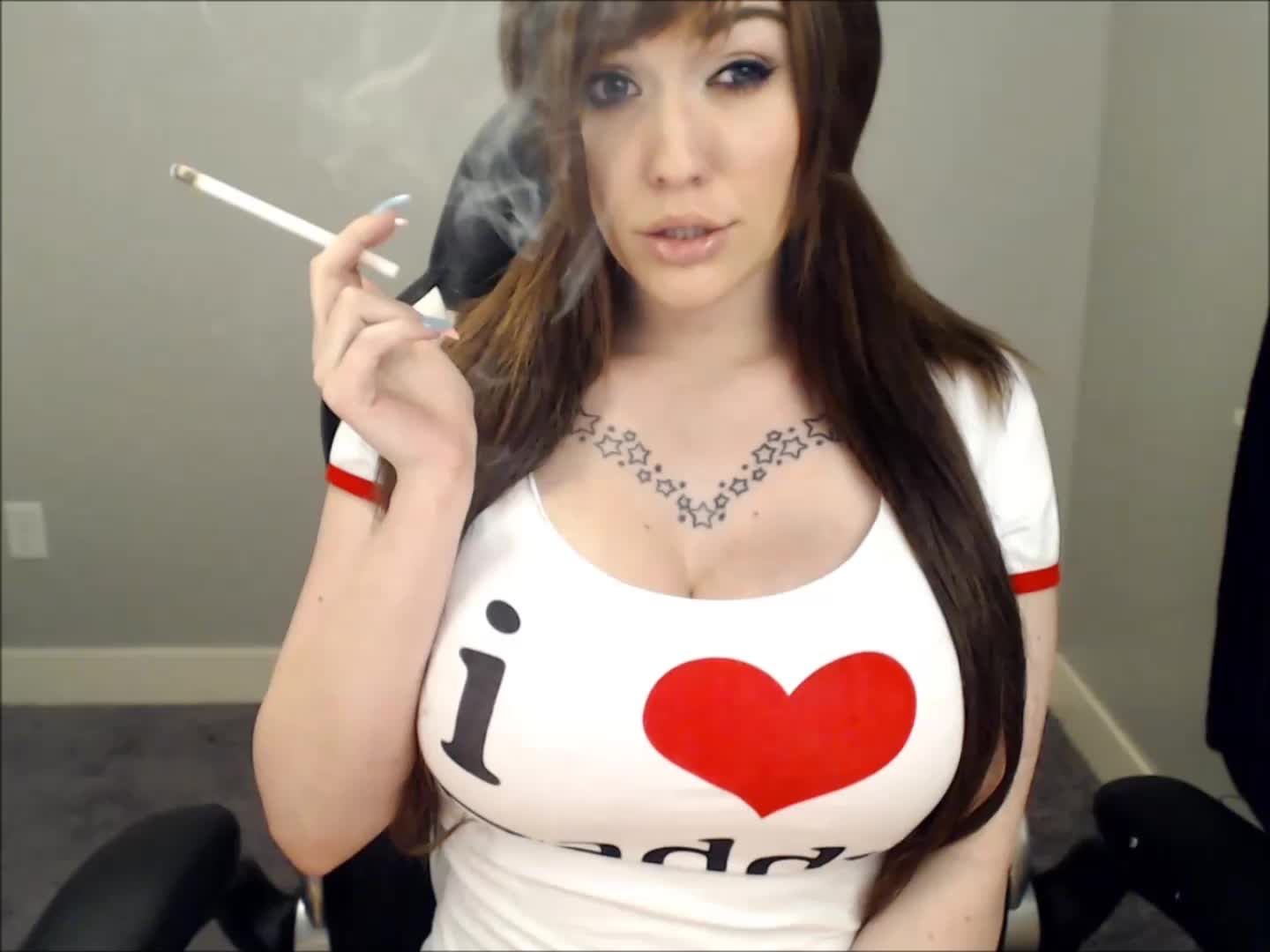 big titted, Smoking slut for daddy