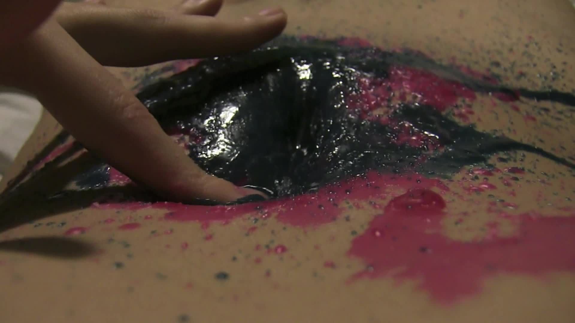 Close Up Belly Button Wax Play