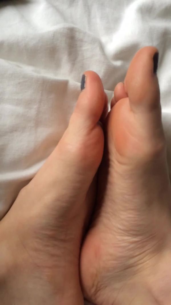 Caressing my sexy feet