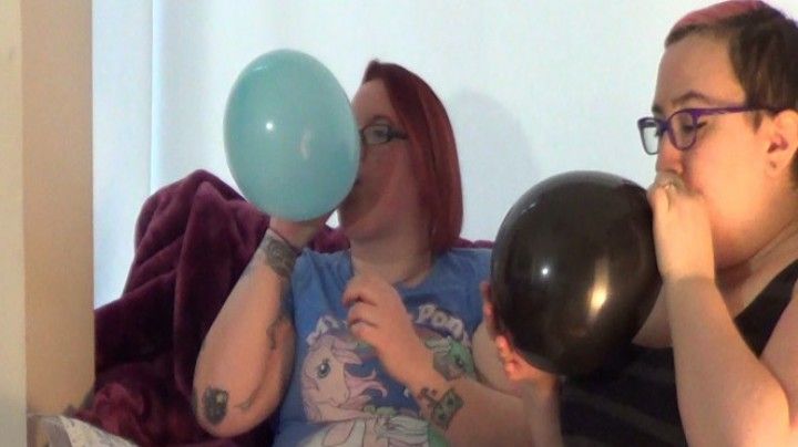 BBW's blowing up balloons