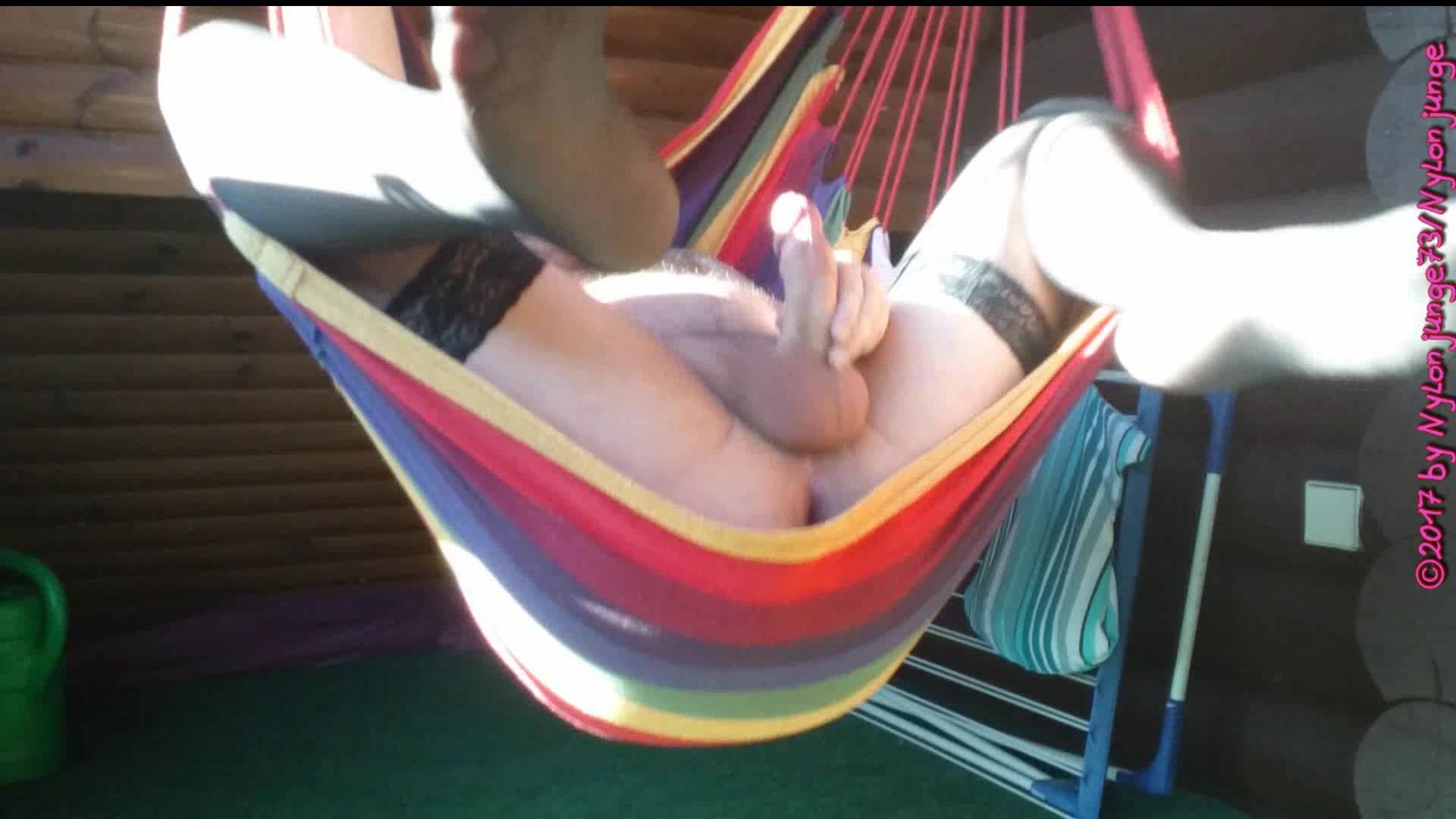 Jerk off in the hammock