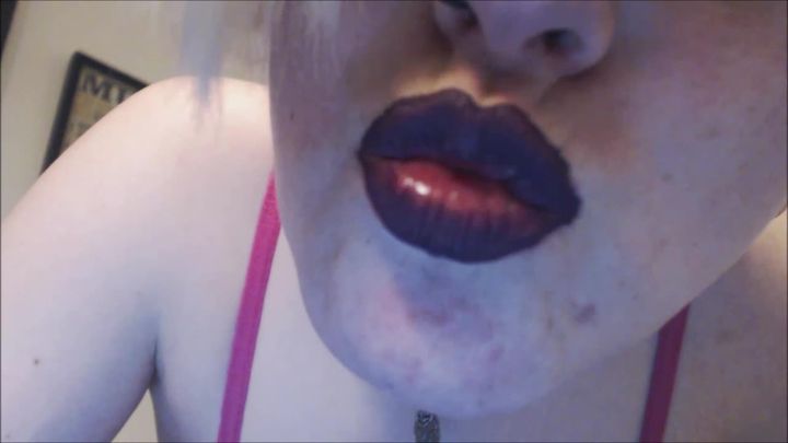Pixie in Dark Lipstick Kisses You