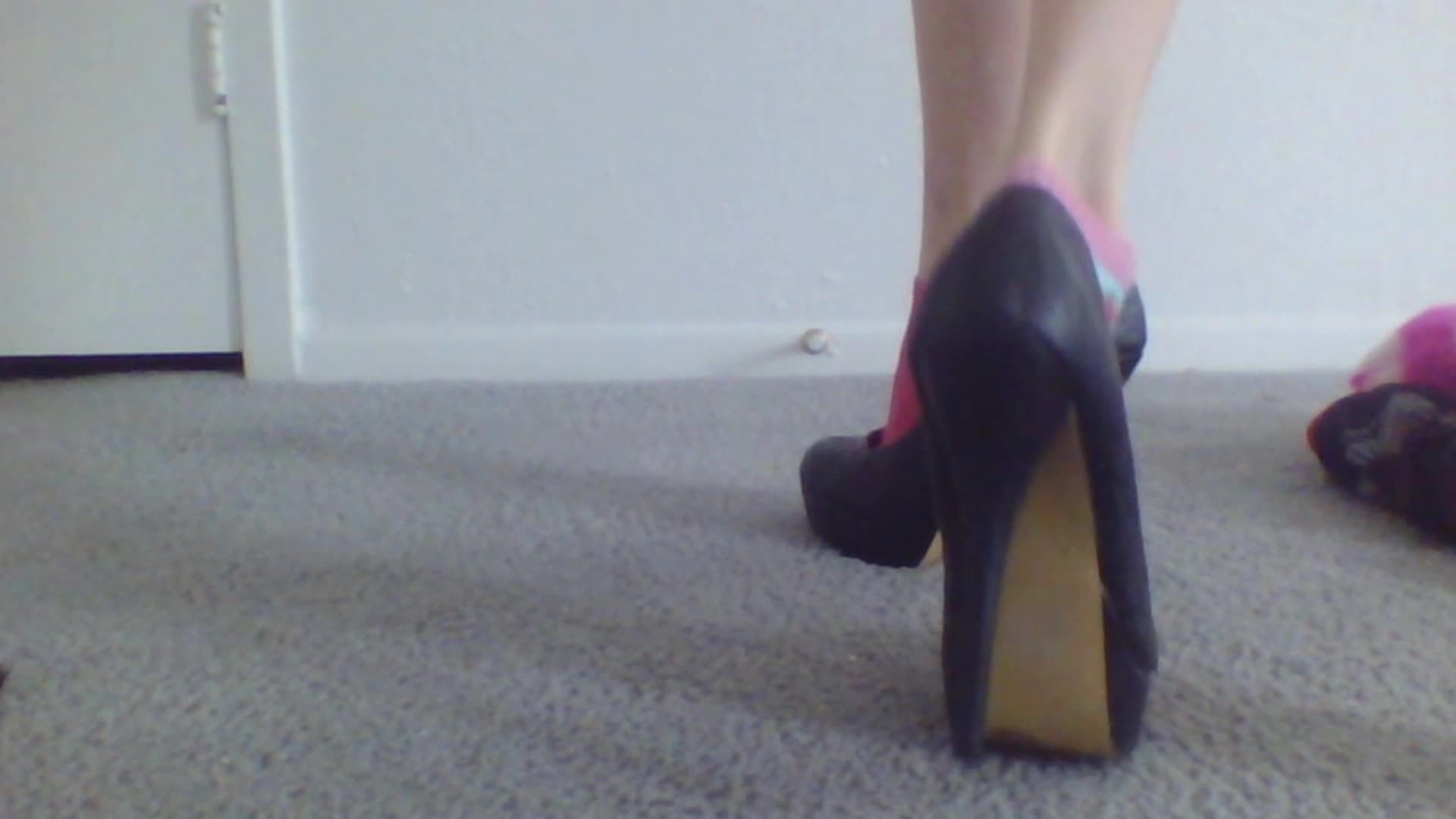 High Heels with Mismatched Socks