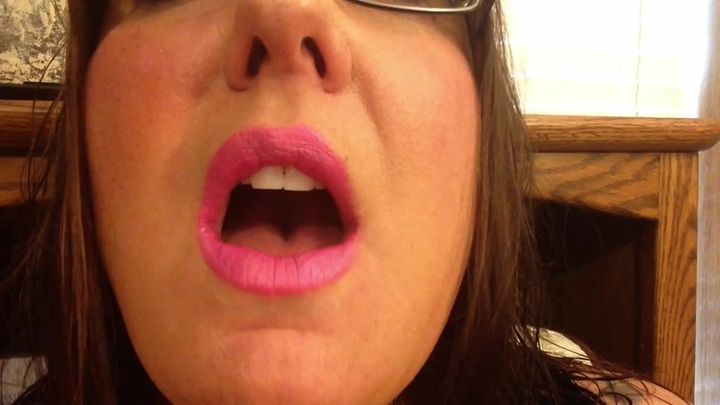 Hot pink Lips  moaning