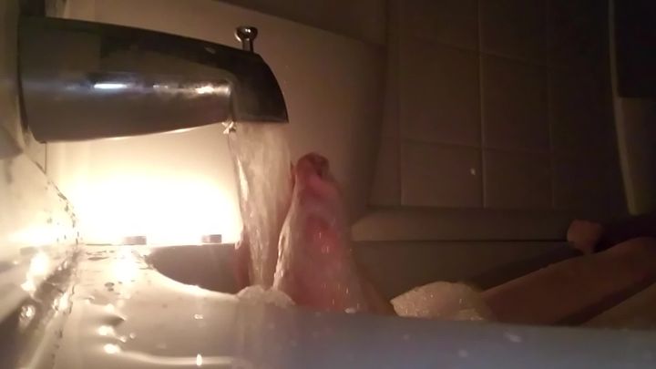 Bubble Bath foot worship