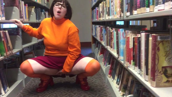 Velma Masturbating in Library