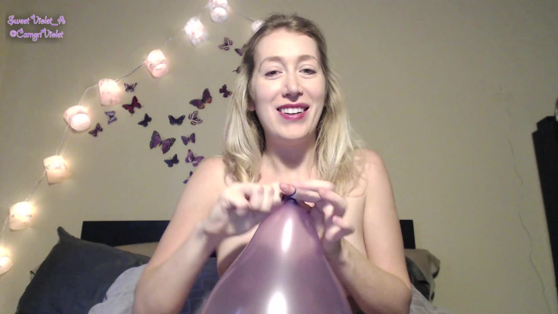Blowing Up Balloons Topless