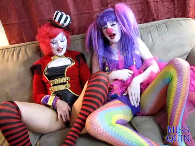 Lesbian Clowns Mutual Masturbation