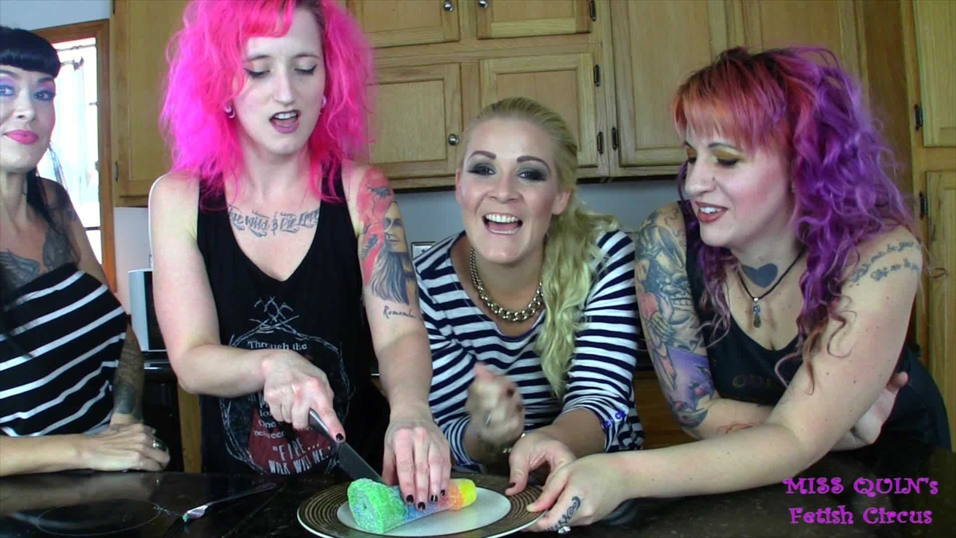 4 Hungry Women Eat Your Cock