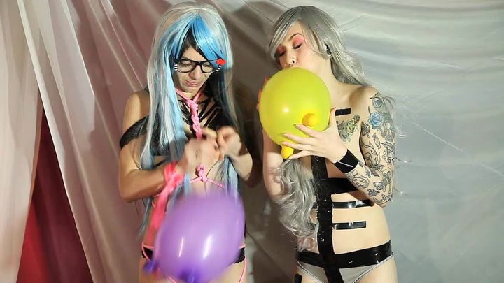 Nerdy girls and balloons