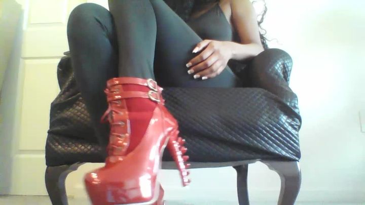 Sexy Red Boot Tease