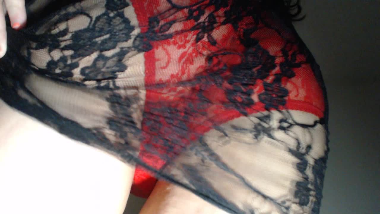 Black and Red Double Lace Ass Tease