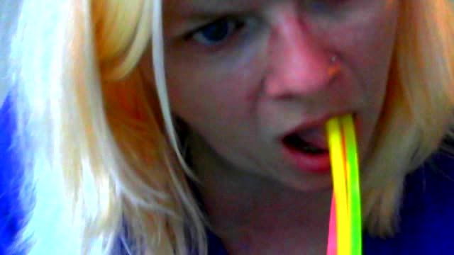 glow stick suck and tease